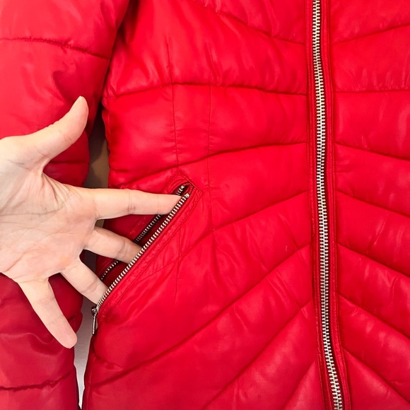Miss Sixty Short, Bold Red Puffer Jacket - Picture 3 of 15